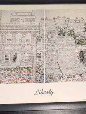 Liberty Wall Art Print in Black Frame
